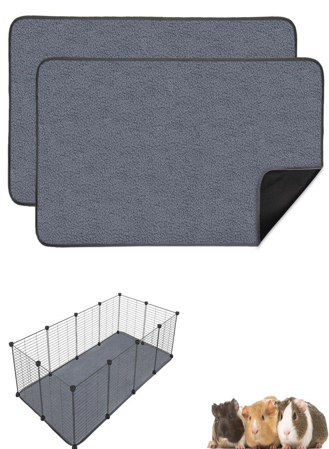 Mooydee Guinea Pig Fleece Cage Liners for C&C 2x4 Habitat, Washable Reusable Guinea Pig Bedding Super Absorbent Guinea Pig Pee Pads Anti Slip Mat for Rabbit Hamster Rat - 2 Pack 57.1" x 27.6" - Image 1